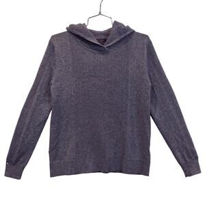 Banana Republic 100% Cashmere Waffle Knit Hoodie Sweater Size XS